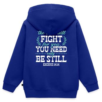 Bible verse prayer Bible Jesus - Kids Premium Organic Zip-up Hoodie - royal blue - Back - AI Model Kid Male (0cm)