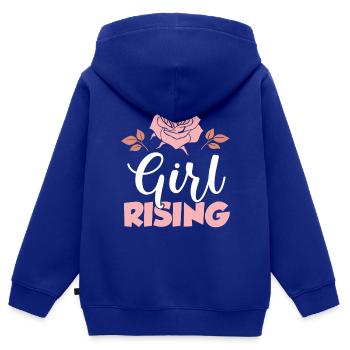 mädchenpower frauen girls - Kinder Premium Organic Zip Hoodie - Royalblau - Hinten - AI Model Kid Male (0cm)