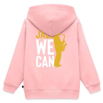 jazz we can - Sweat Premium à capuche zippé enfant bio - rose - Dos - AI Model Kid Female (0cm)
