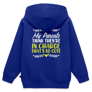 eltern baby - Kinder Premium Organic Zip Hoodie - Royalblau - Hinten - AI Model Kid Male (0cm)