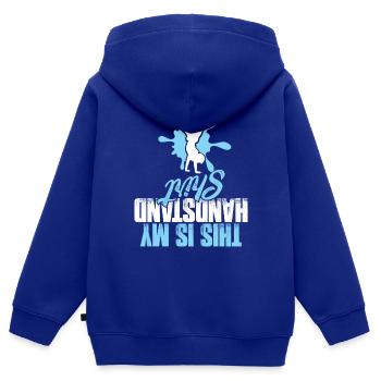 handstand cheerleading - Kinder Premium Organic Zip Hoodie - Royalblau - Hinten - AI Model Kid Male (0cm)