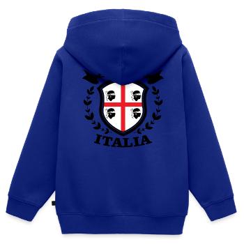 Sardegna Italia Geschenk Sardinien Sarden - Kinder Premium Organic Zip Hoodie - Royalblau - Hinten - AI Model Kid Male (0cm)