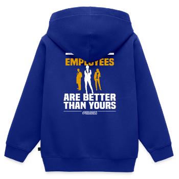 Stolzer Chef Kollegen Startup Team Entrepreneur - Kinder Premium Organic Zip Hoodie - Royalblau - Hinten - AI Model Kid Male (0cm)