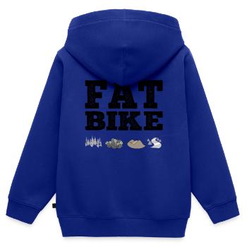 Fatbike Mountainbiken Fat bike - Kinder Premium Organic Zip Hoodie - Royalblau - Hinten - AI Model Kid Male (0cm)