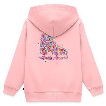 Patinage sur glace Patinage sur glace - Sweat Premium à capuche zippé enfant bio - rose - Dos - AI Model Kid Female (0cm)