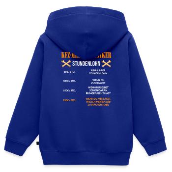 Kfz Mechatroniker Spruch Kfz Mechaniker - Kinder Premium Organic Zip Hoodie - Royalblau - Hinten - AI Model Kid Male (0cm)
