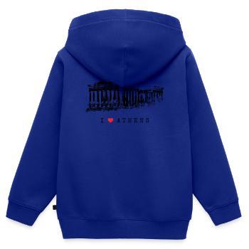 Athen Akropolis Vintage Griechenland I Love Athens - Kinder Premium Organic Zip Hoodie - Royalblau - Hinten - AI Model Kid Male (0cm)