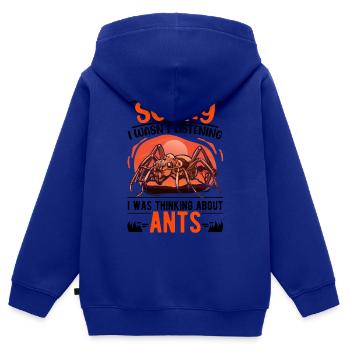 Ants Ant Anthill Ant Farm - Kids Premium Organic Zip-up Hoodie - royal blue - Back - AI Model Kid Male (0cm)
