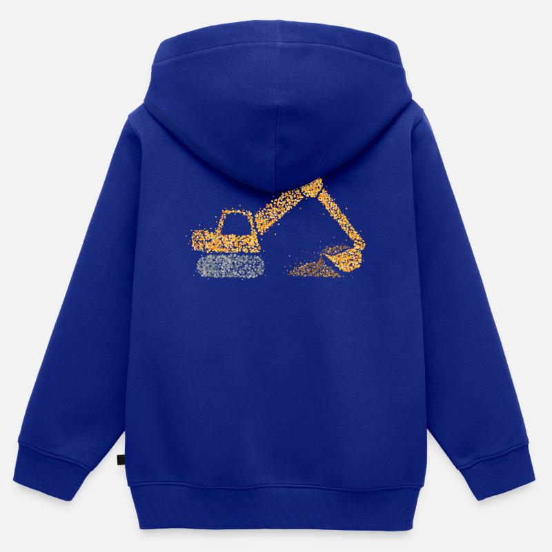 Bagger Baggern Baggerfahrer Baggerführer - Kinder Premium Organic Zip Hoodie - Royalblau