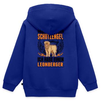 Leonberger Schutzengel - Kinder Premium Organic Zip Hoodie - Royalblau - Hinten - AI Model Kid Male (0cm)