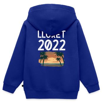 Lloret De Mar 2022 - Kinder Premium Organic Zip Hoodie - Royalblau - Hinten - AI Model Kid Male (0cm)
