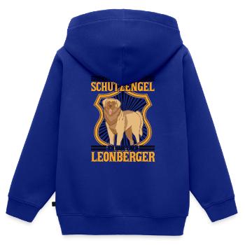 Leonberger Schutzengel - Kinder Premium Organic Zip Hoodie - Royalblau - Hinten - AI Model Kid Male (0cm)
