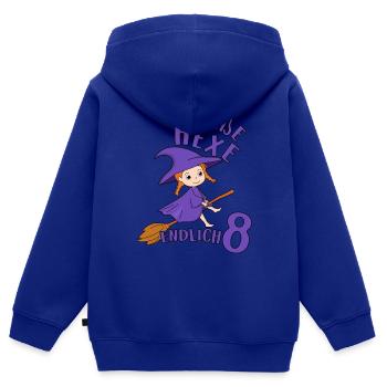 Süße Hexe Geburtstagsmotiv Ich Bin 8 Jahre Mädchen - Kinder Premium Organic Zip Hoodie - Royalblau - Hinten - AI Model Kid Male (0cm)