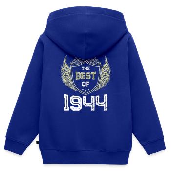 1944 best of - Kinder Premium Organic Zip Hoodie - Royalblau - Hinten - AI Model Kid Male (0cm)