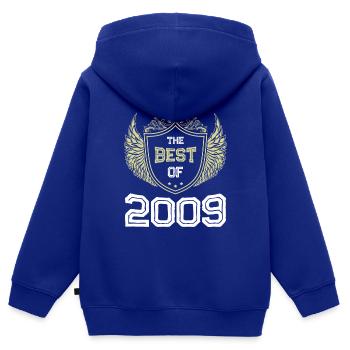 2009 best of - Kinder Premium Organic Zip Hoodie - Royalblau - Hinten - AI Model Kid Male (0cm)