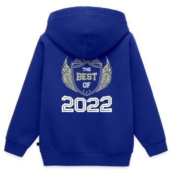 2022 best of - Kinder Premium Organic Zip Hoodie - Royalblau - Hinten - AI Model Kid Male (0cm)