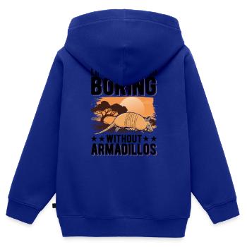 Tatou Cadeau Tatou - Sweat Premium à capuche zippé enfant bio - bleu roi - Dos - AI Model Kid Male (0cm)