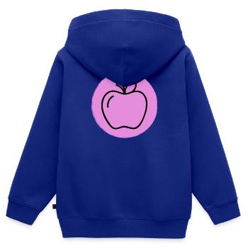 Apfel - Kinder Premium Organic Zip Hoodie - Royalblau - Hinten - AI Model Kid Male (0cm)