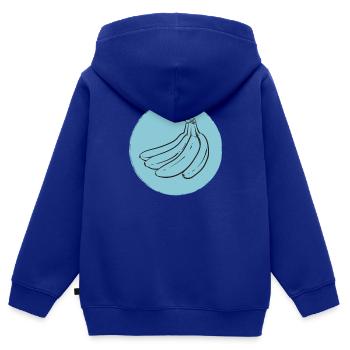 Banane - Sweat Premium à capuche zippé enfant bio - bleu roi - Dos - AI Model Kid Male (0cm)