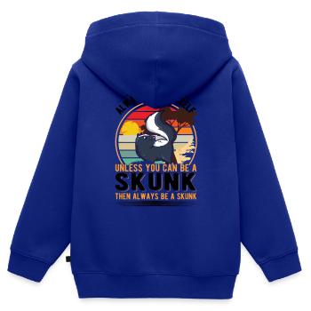 Skunk Gift Skunk - Kids Premium Organic Zip-up Hoodie - royal blue - Back - AI Model Kid Male (0cm)