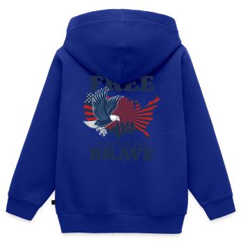 USA Amerika Feiertag Patriot 4. Juli - Kinder Premium Organic Zip Hoodie - Royalblau - Hinten - AI Model Kid Male (0cm)
