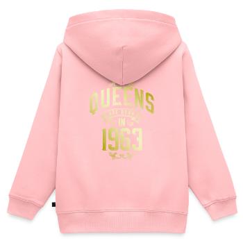 Queens born in 1963 - Kids Premium Organic Zip-up Hoodie - rose - Back - AI Model Kid Female (0cm)
