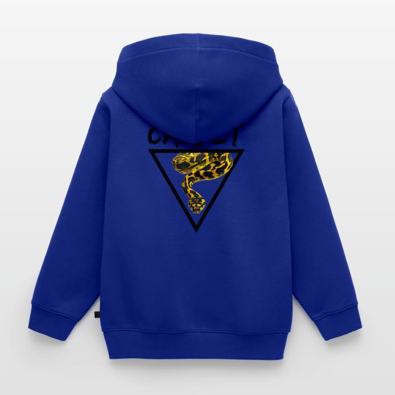 Carpet Python Geometric Snake Owner Kids Premium Organic Zip-up Hoodie