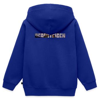 bergsteigen - Kinder Premium Organic Zip Hoodie - Royalblau - Hinten - AI Model Kid Male (0cm)