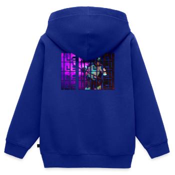Eishockey - Kinder Premium Organic Zip Hoodie - Royalblau - Hinten - AI Model Kid Male (0cm)