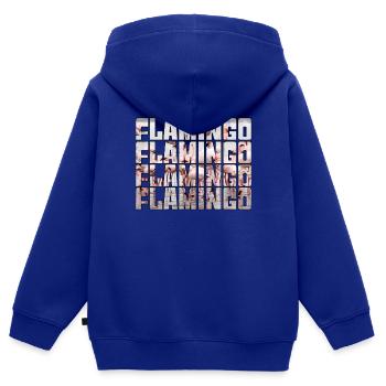 Flamant - Sweat Premium à capuche zippé enfant bio - bleu roi - Dos - AI Model Kid Male (0cm)