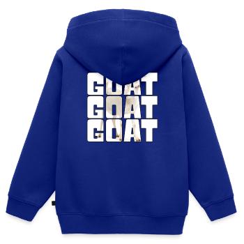 Goat - Kids Premium Organic Zip-up Hoodie - royal blue - Back - AI Model Kid Male (0cm)