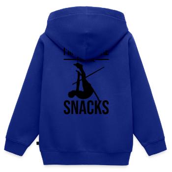 Saut à la perche amusant Saut à la perche - Sweat Premium à capuche zippé enfant bio - bleu roi - Dos - AI Model Kid Male (0cm)