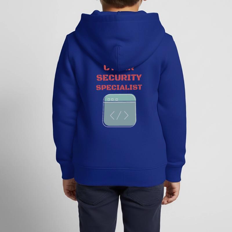 Cybersecurity - IT Security Computer Scientist Kids Premium Organic Zip-up Hoodie