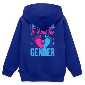 Je suis juste ici pour voir le graphique de grossesse - Sweat Premium à capuche zippé enfant bio - bleu roi - Dos - AI Model Kid Male (0cm)