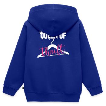 Secondhandladen Secondhand Öko Hipster Gebraucht - Kinder Premium Organic Zip Hoodie - Royalblau - Hinten - AI Model Kid Male (0cm)