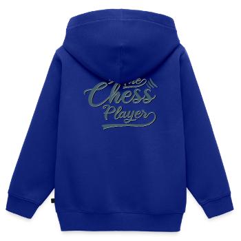 The chess player - Kids Premium Organic Zip-up Hoodie - royal blue - Back - AI Model Kid Male (0cm)