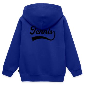 Tennis Schriftzug - Kinder Premium Organic Zip Hoodie - Royalblau - Hinten - AI Model Kid Male (0cm)