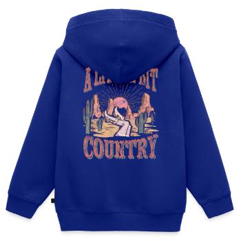 A little bit country - Kids Premium Organic Zip-up Hoodie - royal blue - Back - AI Model Kid Male (0cm)