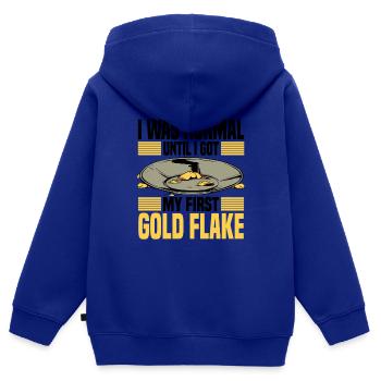 Gold panning - Kids Premium Organic Zip-up Hoodie - royal blue - Back - AI Model Kid Male (0cm)