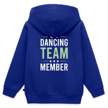 Dancing Team - Kinder Premium Organic Zip Hoodie - Royalblau - Hinten - AI Model Kid Male (0cm)