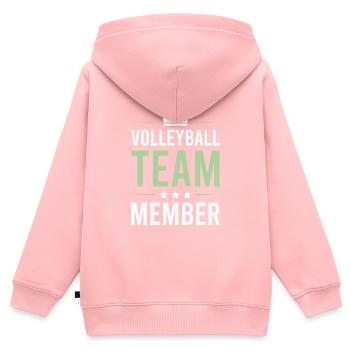 Volleyball Team - Kinder Premium Organic Zip Hoodie - Rosa - Hinten - AI Model Kid Female (0cm)