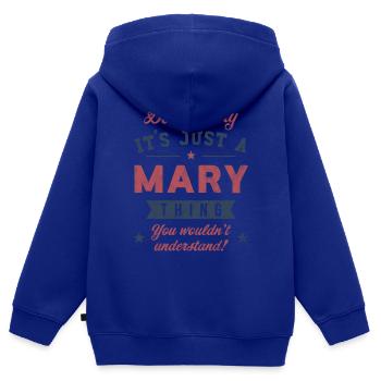 Es ist eine Mary-Sache - Kinder Premium Organic Zip Hoodie - Royalblau - Hinten - AI Model Kid Male (0cm)