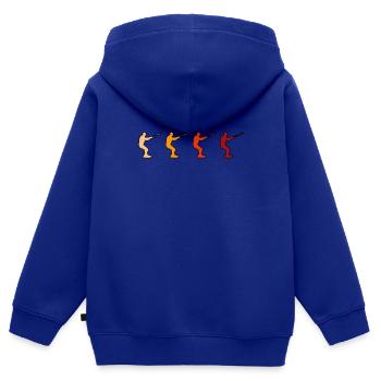 Kite Surfing Retro - Kids Premium Organic Zip-up Hoodie - royal blue - Back - AI Model Kid Male (0cm)
