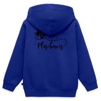 Plüschmors Hummel Ostfriesisch Ostfriesland - Kinder Premium Organic Zip Hoodie - Royalblau - Hinten - AI Model Kid Male (0cm)