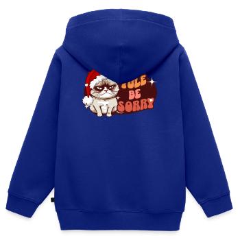 Yule Be Sorry: Angry Cat For Women Funny Christmas - Kinder Premium Organic Zip Hoodie - Royalblau - Hinten - AI Model Kid Male (0cm)