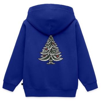 Weihnachtsbaum Tanne Weihnachten - Kinder Premium Organic Zip Hoodie - Royalblau - Hinten - AI Model Kid Male (0cm)