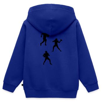Rugby Player Silhouette Rugby Silhouette Rugby - Kids Premium Organic Zip-up Hoodie - royal blue - Back - AI Model Kid Male (0cm)