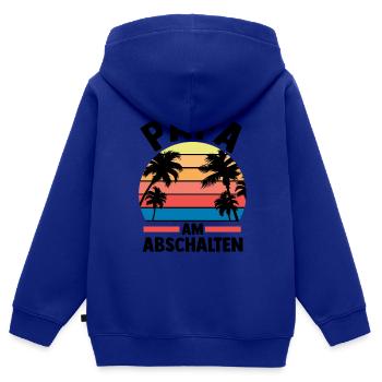 Urlaub Urlauber Vater Papa - Kinder Premium Organic Zip Hoodie - Royalblau - Hinten - AI Model Kid Male (0cm)
