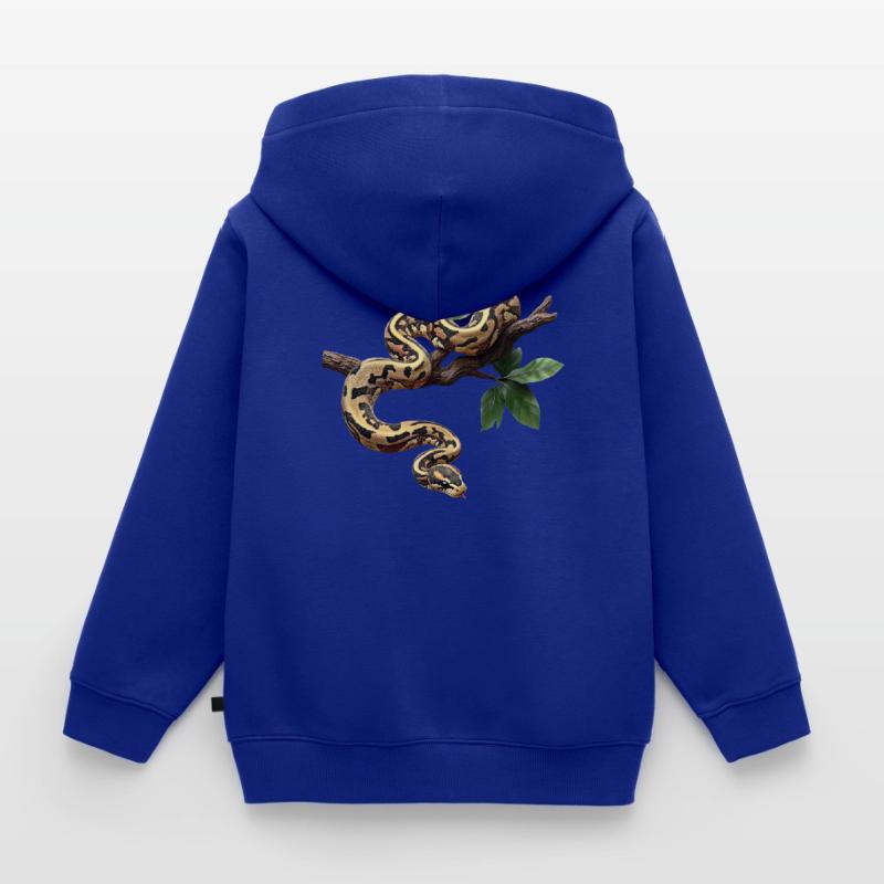 Roi Python Serpents Amoureux Terrarium Python Sweat Premium à capuche zippé enfant bio