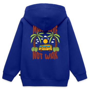 Make Love Not War Flowerpower Hippie - Kinder Premium Organic Zip Hoodie - Royalblau - Hinten - AI Model Kid Male (0cm)
